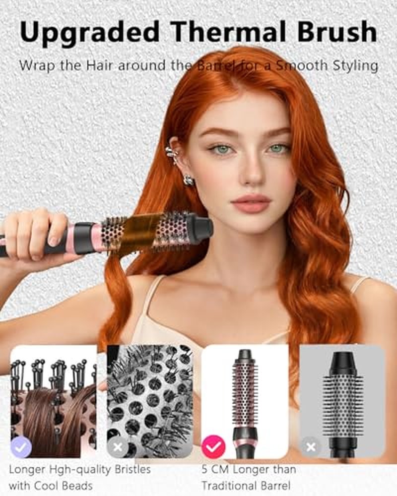 Aduarjo 5-in-1 Curling Iron Set with Ceramic Barrels & Brush