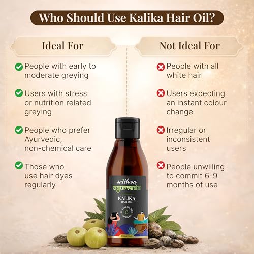 Satthwa Kalika Ayurvedic Hair Oil 150ml - Grey Hair & Growth