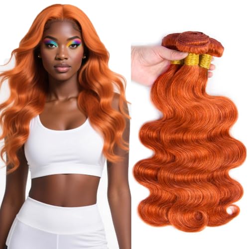 Ginger Body Wave Hair Bundles - 350 Color, 16-20 Inch, Unprocessed