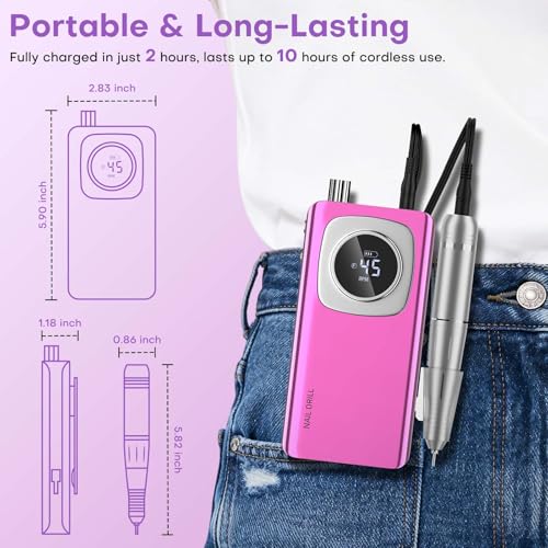 Professional Electric Nail Drill - Rechargeable Manicure & Pedicure Tool