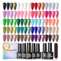COSCELIA 26-Piece Gel Nail Polish Kit with Base, Matte & Glitter Top Coats