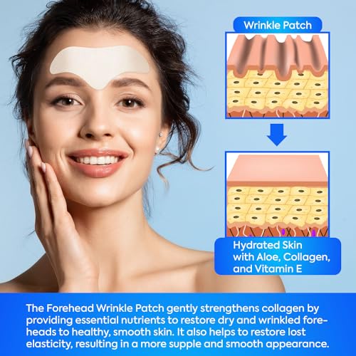 Forehead Wrinkle Patches with Collagen & Aloe - 12 Count