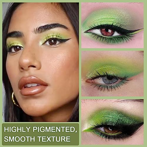 Green Eyeshadow Palette 9 Colors - Matte Shimmer Glitter