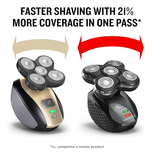 Remington Balder Pro XR7000 5 Blade Head Shaver for Men, Wet & Dry Rotary Razor