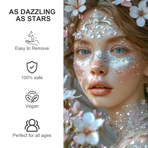 Holographic Glitter Gel for Face & Body – Waterproof Chunky Sparkles