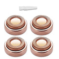 Facial Hair Remover Replacement Heads for Flawless Women, 18K Rose Gold, Compatible with GEN 1, 4-Pack