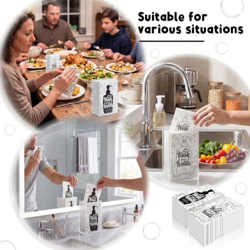150 Pcs Disposable Hand Towels with Acrylic Holder