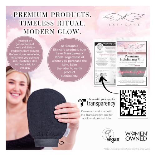 SERAPHIC SKINCARE Deep Exfoliating Body Mitt - Viscose Korean Glove