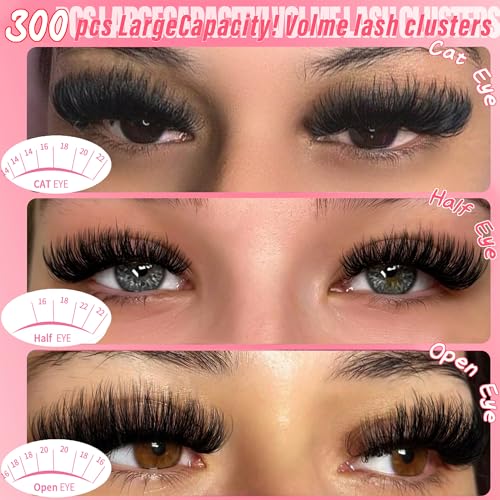Lash Clusters with Bottom Lashes 14-22mm Volume Eyelash Extension