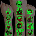 Glow in the Dark Rock and Roll Temporary Tattoos, 96 PCS Pre-Cut