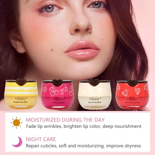 9 PCS Bee Lip Balm Lip Mask Honey Pot, Galentines & Valentines Day Gifts, Nourishing Hydrating Propolis Lip Balm for Dry, Chapped & Cracked Lips,Lip Sleeping Mask - Soften,Smooth & Reduce Lip Lines