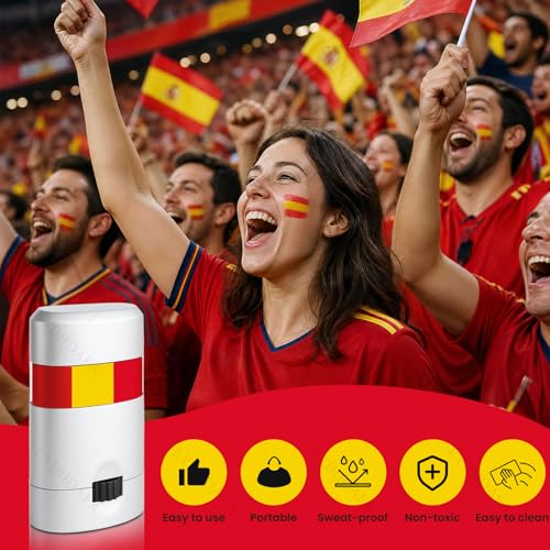 Spain Flag Face Paint Stick - World Cup 2026 Sports Fan Makeup