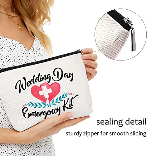 Blue Leaves Bridal Emergency Kit Makeup Bag – Wedding Survival