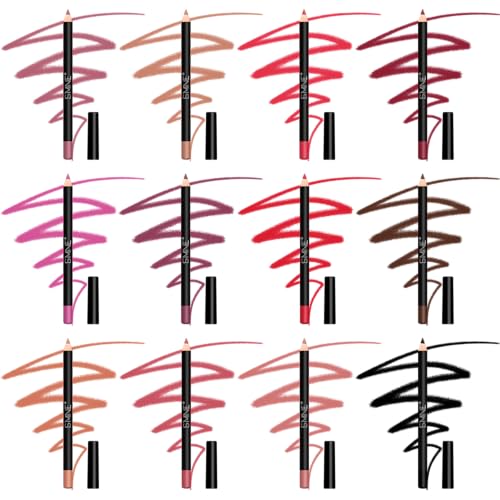 IS'MINE 12-Color Matte Lip Liner Set - High Pigment & Longwear