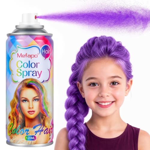 Purple Temporary Hair Spray Color - Washable, All-Day Wear