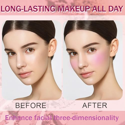 Matte Powder Blush for Cheeks ? Long Lasting Natural Face Blusher Makeup, Lightweight Blendable Cheek Color for Women, Vegan & Cruelty-Free ? #01 Pale Pink