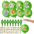 72 PC Wild Animal Party Favors Set - Balloons & Tattoos