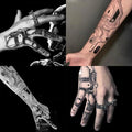 Waterproof Temporary Tattoos - Cyberpunk & Steampunk Designs (4 Sheets)