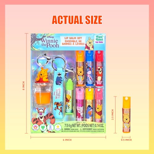 Winnie the Pooh 7-Pack Lip Balm Set with Keychain