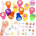 Easter Party Favors Set - 24 Temporary Tattoos & 12 Stamps
