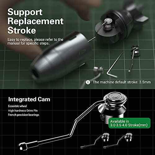 STIGMA Rotary Tattoo Machine Short Pen CNC Carved Coreless Germany Motor with 2 Stroke Cam 0~4mm Tattoo Battery 20pcs Tattoo Cartridge Needles EM146KITP199-7