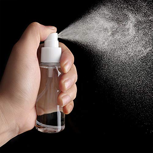 2 Pack 1oz Clear Mini Spray Bottles Fine Mist Refillable