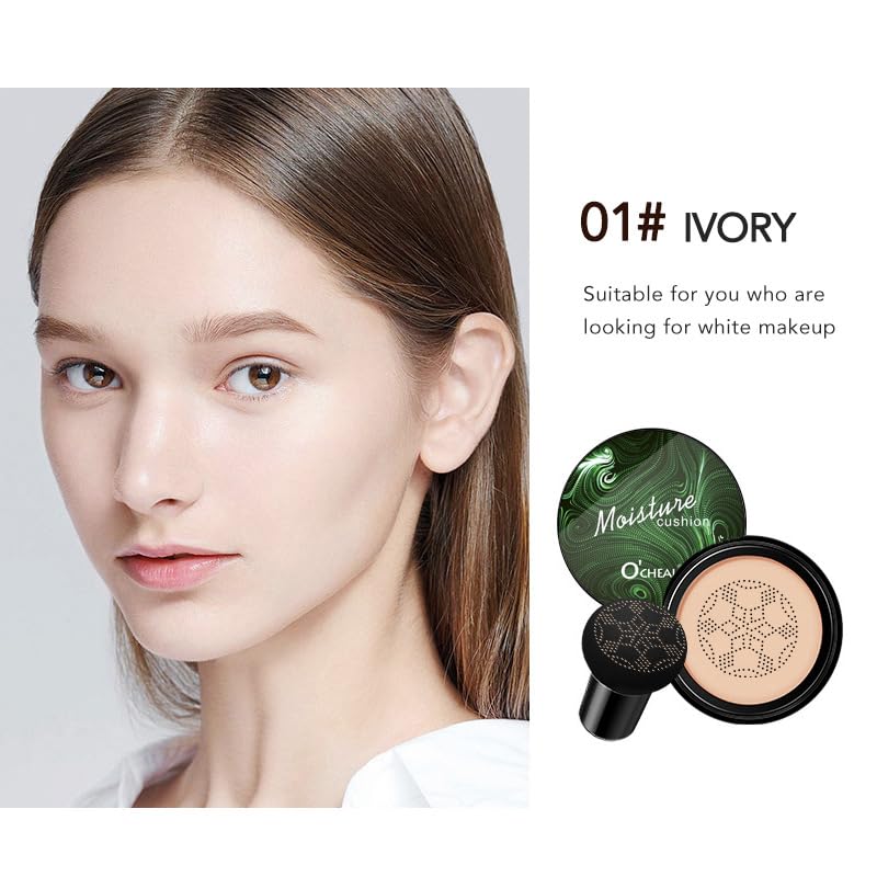 O'CHEAL Cushroom Concealer Cushion with Mushroom Sponge - Full Coverage
