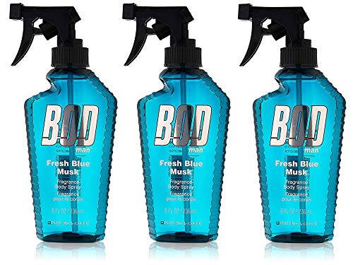 BOD Man Fresh Blue Musk Body Spray 8 oz - Pack of 3