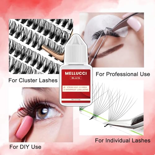 Waterproof Lash Extension Glue - No Fume, Strong Hold, 5.5ml