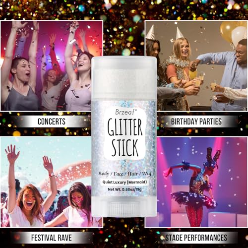 Waterproof Mermaid Glitter Stick - Long Lasting Body & Face Makeup