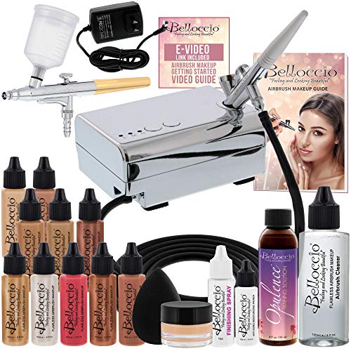 Belloccio Airbrush Makeup & Tanning System with Foundation and Blush Set