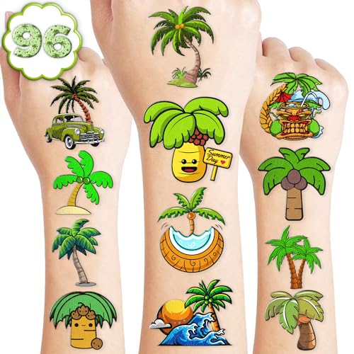 101 PCS Palm Tree Temporary Tattoos - Party Favors & Decorations