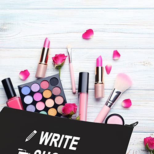 BDPWSS Write Shoot Edit Repeat Filmmaker Film Director Gift Funny Filmmaking Gift For Movie Buff Script Writer Makeup Bag For Women (Write shoot edit bl)