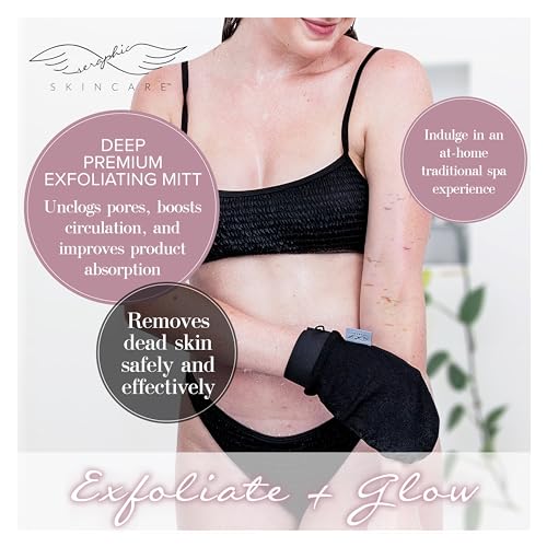 SERAPHIC SKINCARE Deep Exfoliating Body Mitt - Viscose Korean Glove