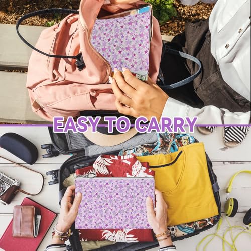 12pcs Women’s Makeup Bags Set - Purple Waterproof Travel Cosmetic Pouches