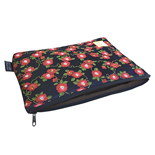 Brocade zipper pouch, lined with Nishijin brocade, size M.