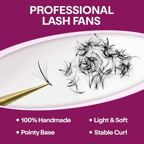 750 Wispy Promade Fans - 5D 7D 9D, C D CC Curl 0.05-0.07mm Thickness Mixed Length - Handmade Wispy Eyelash Extensions Loose Premade Lash Fans Soft Spikes Volume Lash (5D-0.07-C, 9/10/11)