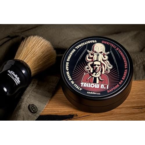 The Goodfellas¡¯ Smile TALLOW N.1 (Floral & Wood) Italian Shaving Soap ? Rich Tallow Croap for Thick Brush Lather, Wet Shaving & Classic Grooming Rituals