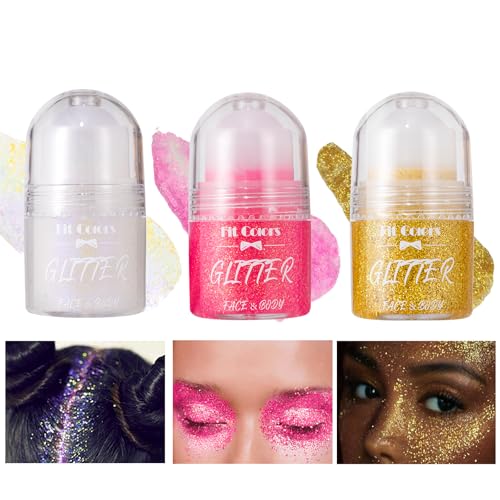 Roll-On Holographic Glitter Gel for Face & Body Shimmer