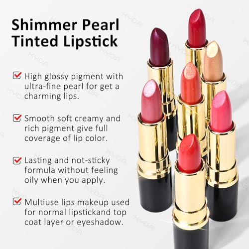 KYDA Shimmer Lipstick 2-Pack - Pearl Metallic Gloss