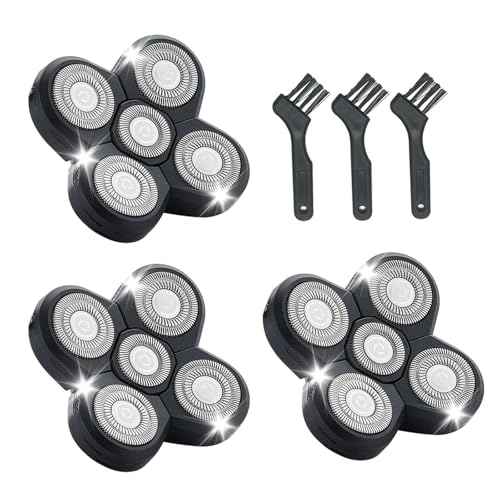 3PCS Shaver Replacement Blades Compatible with Freedom Bald Men Head Shaver Kit,5 Blade for Bald Men Head and Face Electric Razor Replacement