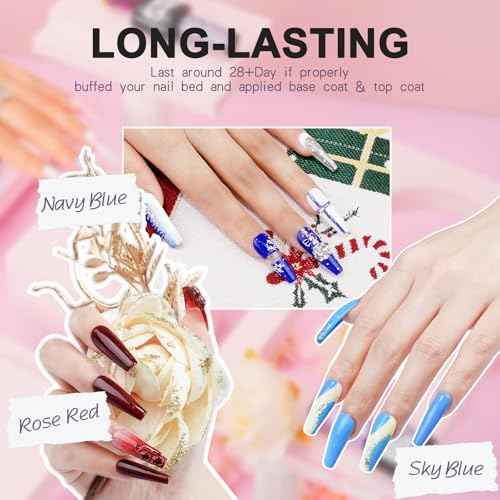 LKEE Gel Nail Polish Kit with U V Light 108W, 65 Pcs Gel Nail Polish Set All Season Gels Nail Kit Essential Manicure Tools for DIY Nails Art Gifts for Women (36KIT-color 1)