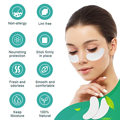 Hydrogel Eye Pads for Lash Extensions, 100 Pairs Lint-Free