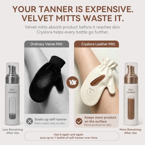 Lotion Applicator Mitt - Reusable Self Tanning Glove by Cryslora