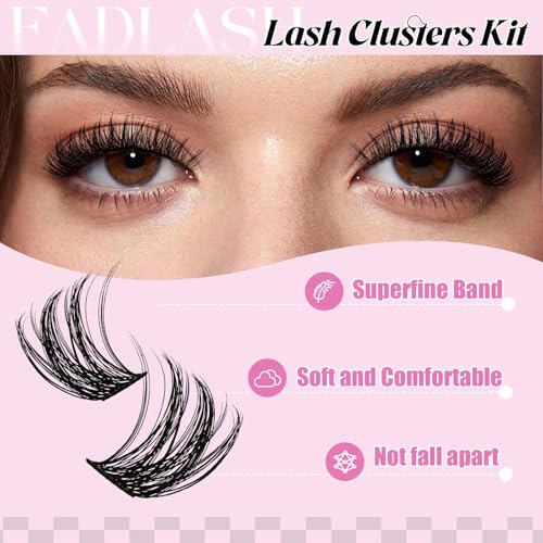 FADLASH Fluffy Lash Clusters DIY Kit - 0.07D Curl 8-16mm
