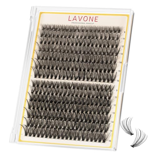 LAVONE 280PCS Lash Clusters - 40D & 50D Waterproof DIY Extensions