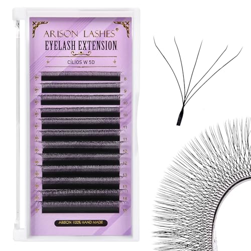 Arison 5D W-Shape Eyelash Extensions 0.07mm D-Curl 8-15mm Mix