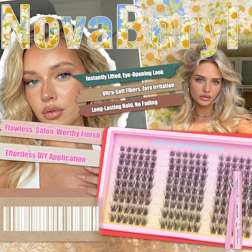 DIY Lash Extension Kit with 180 Cluster Lashes 10-18mm D Curl