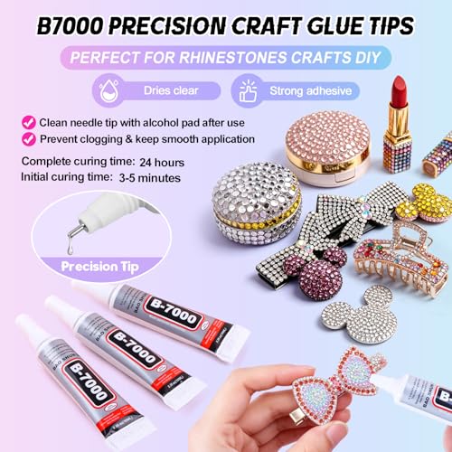 EBANKU 3mm Rhinestones Kit with 48000 Pcs for DIY Crafts