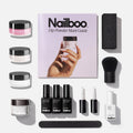 Nailboo Dip Powder Nail Kit - 3 Vibrant Colors with Base & Top Coat, Vegan, Salon Results